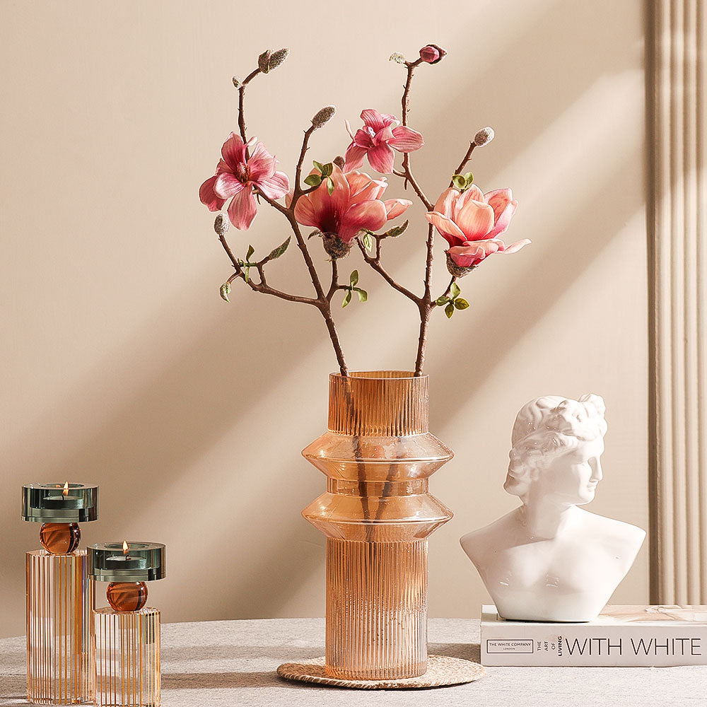 Asiatic Magnolia Faux Stem - Purple Pink