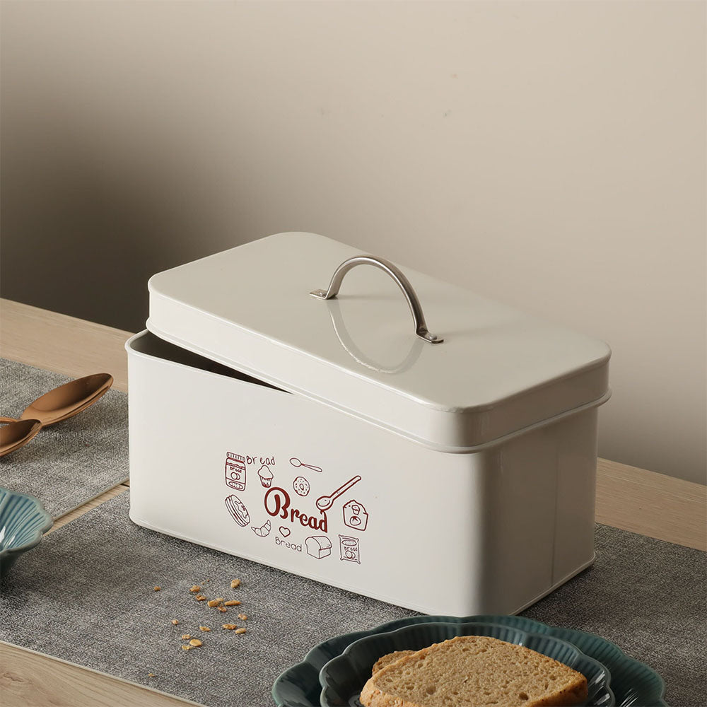 Casa Metal Bread Box - White