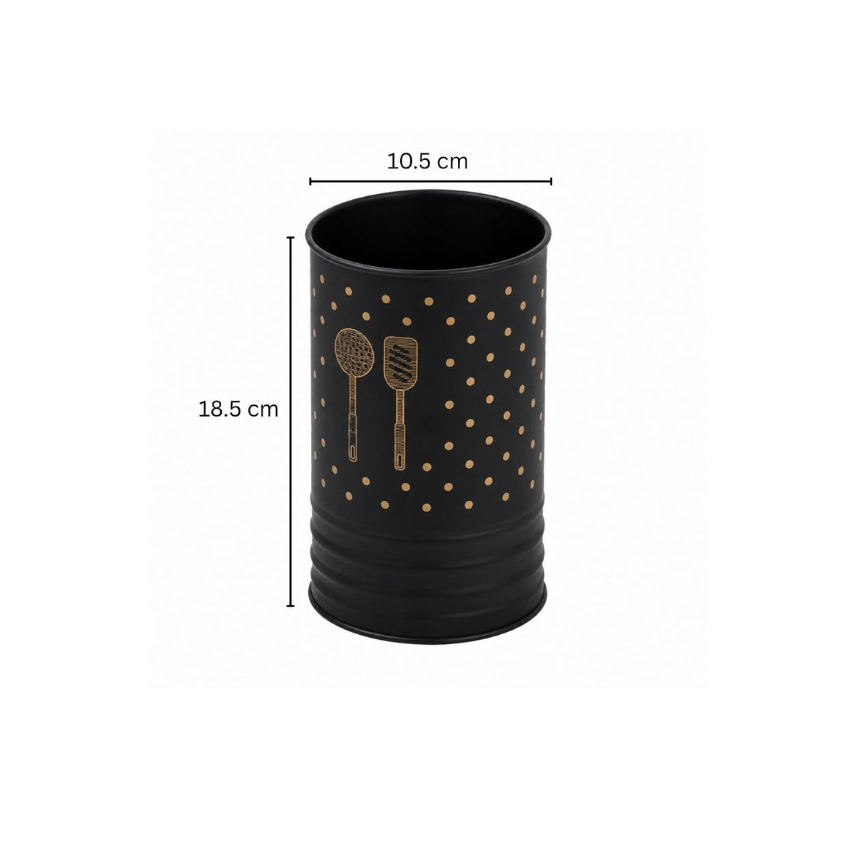 Asilo Metal Utensil Holder - Black Gold