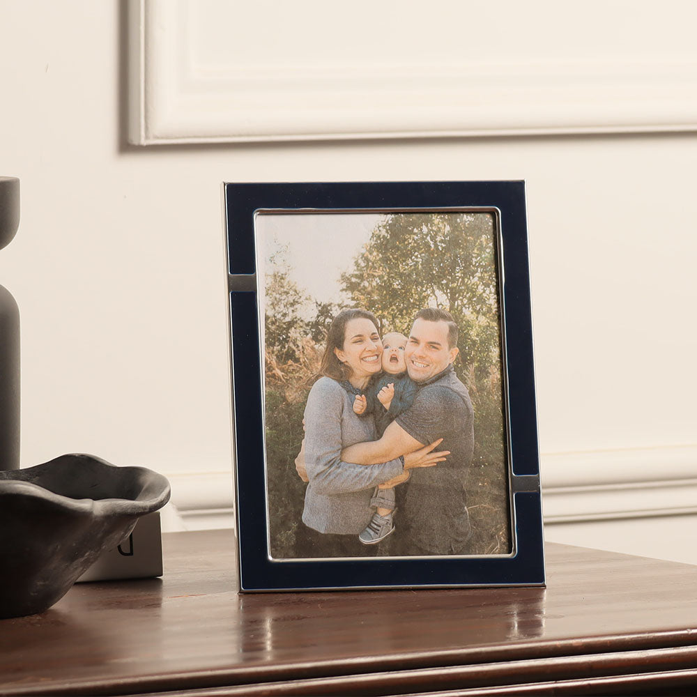 Astra Photo Frame Large - Blue Silver