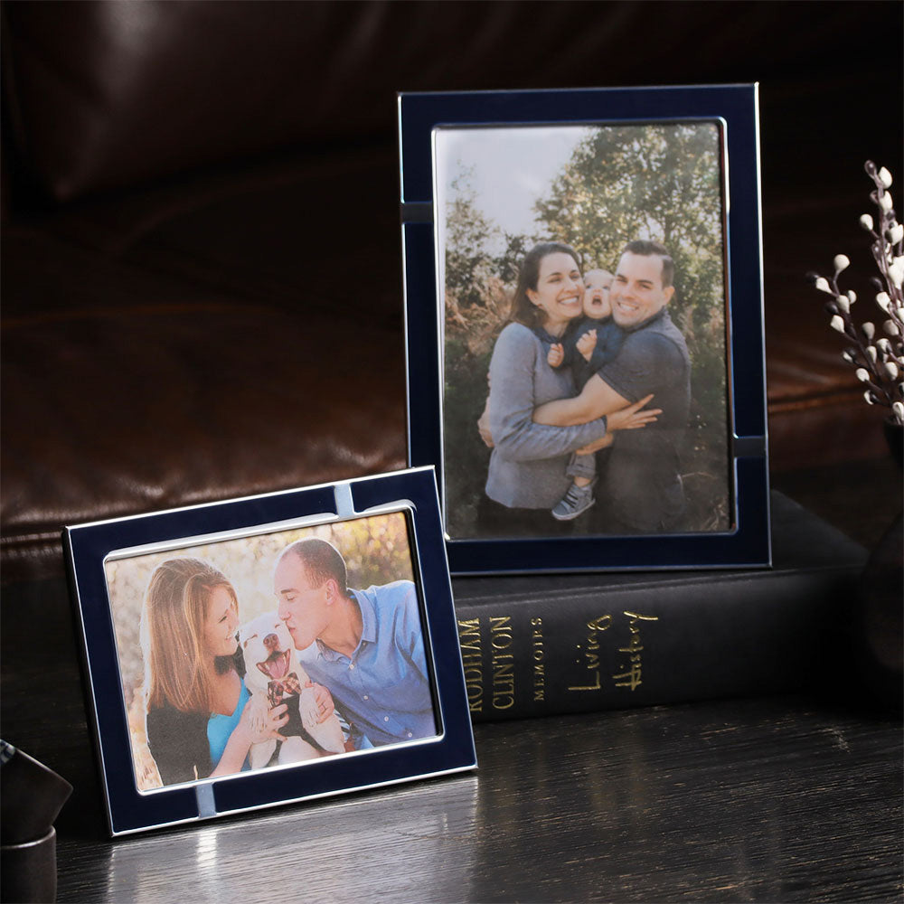 Astra Photo Frame Large - Blue Silver