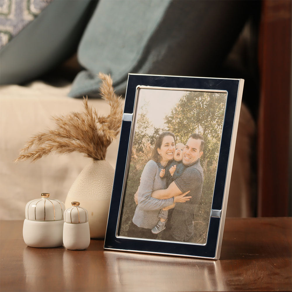 Astra Photo Frame Large - Blue Silver