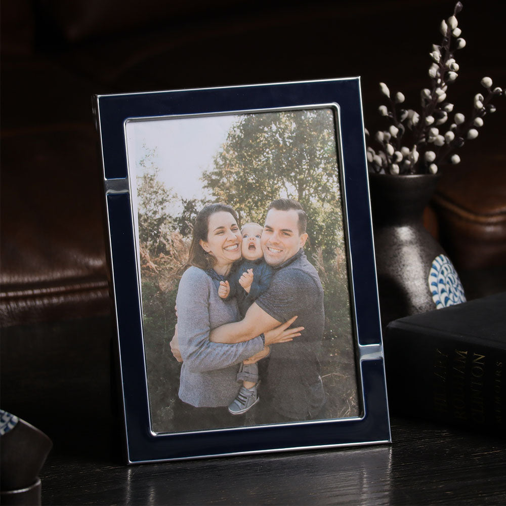 Astra Photo Frame Large - Blue Silver