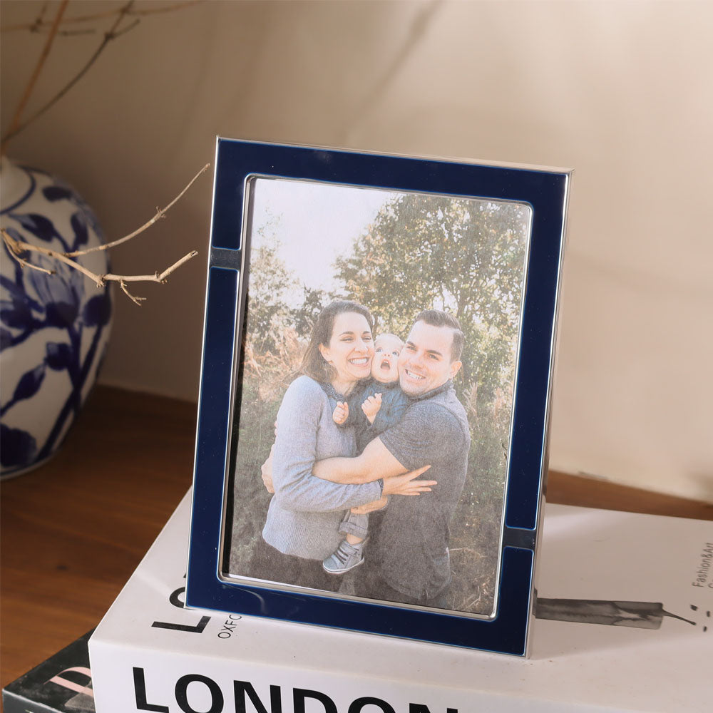 Astra Photo Frame Large - Blue Silver