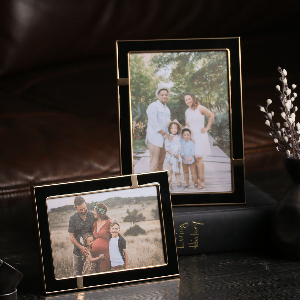 Astra Photo Frame Medium - Black Gold