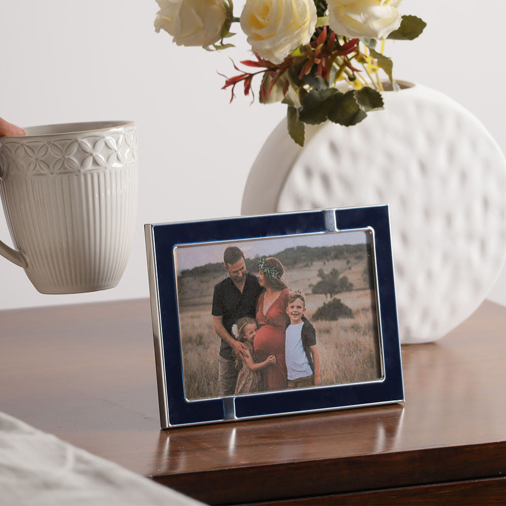 Astra Photo Frame Medium - Blue Silver