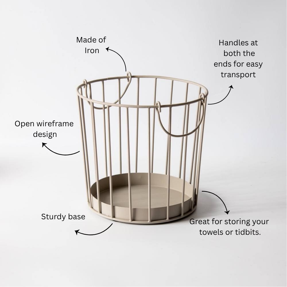 Atrium Storage Basket Small - Taupe