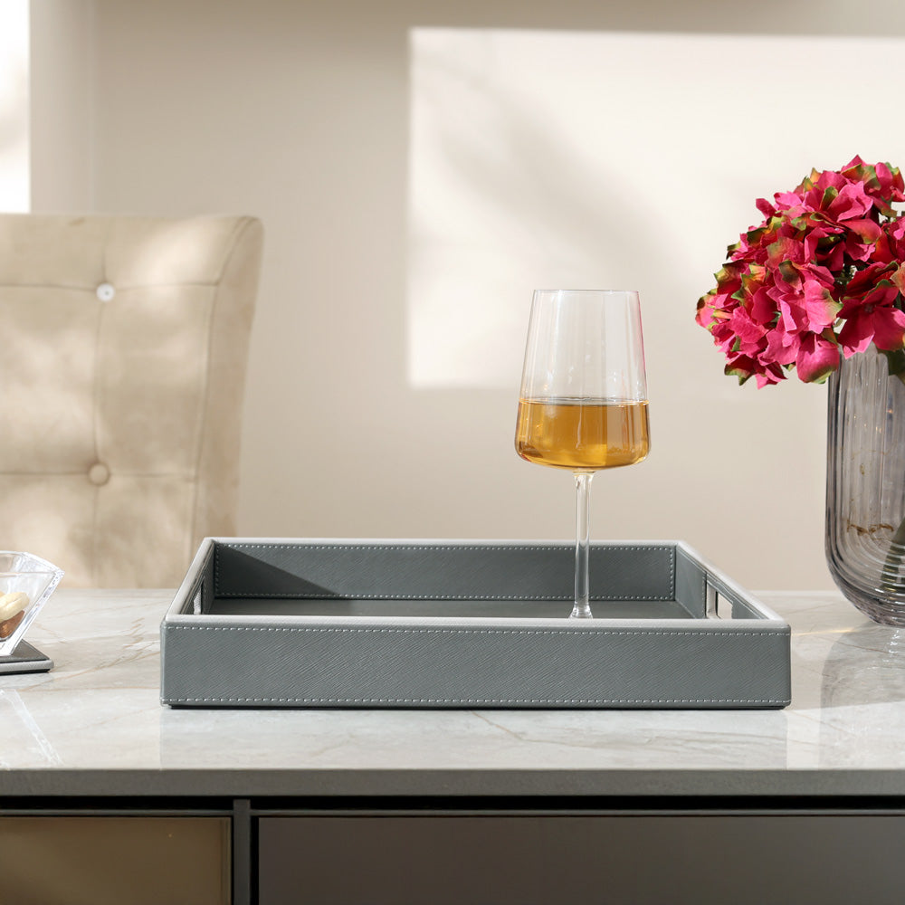 Auber Square Serving Tray Medium - Dark Grey