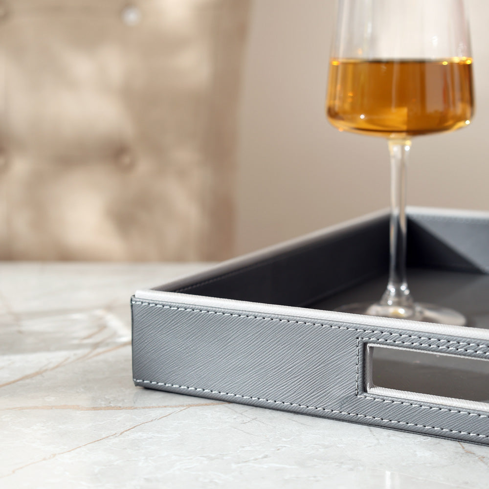 Auber Square Serving Tray Medium - Dark Grey