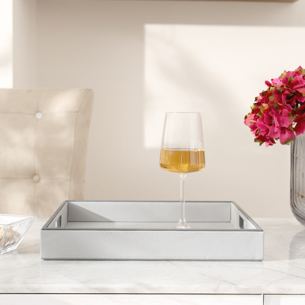 Auber Square Serving Tray Medium - Light Grey