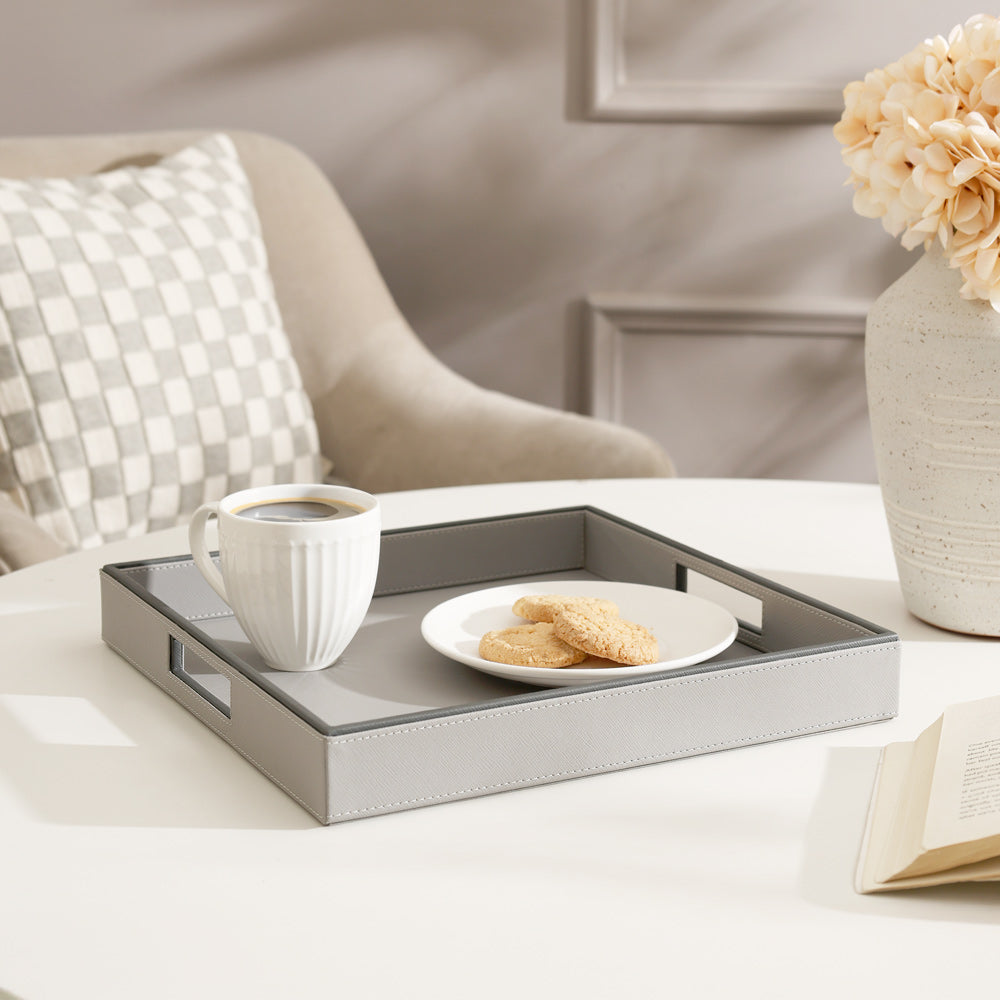 Auber Square Serving Tray Medium - Light Grey