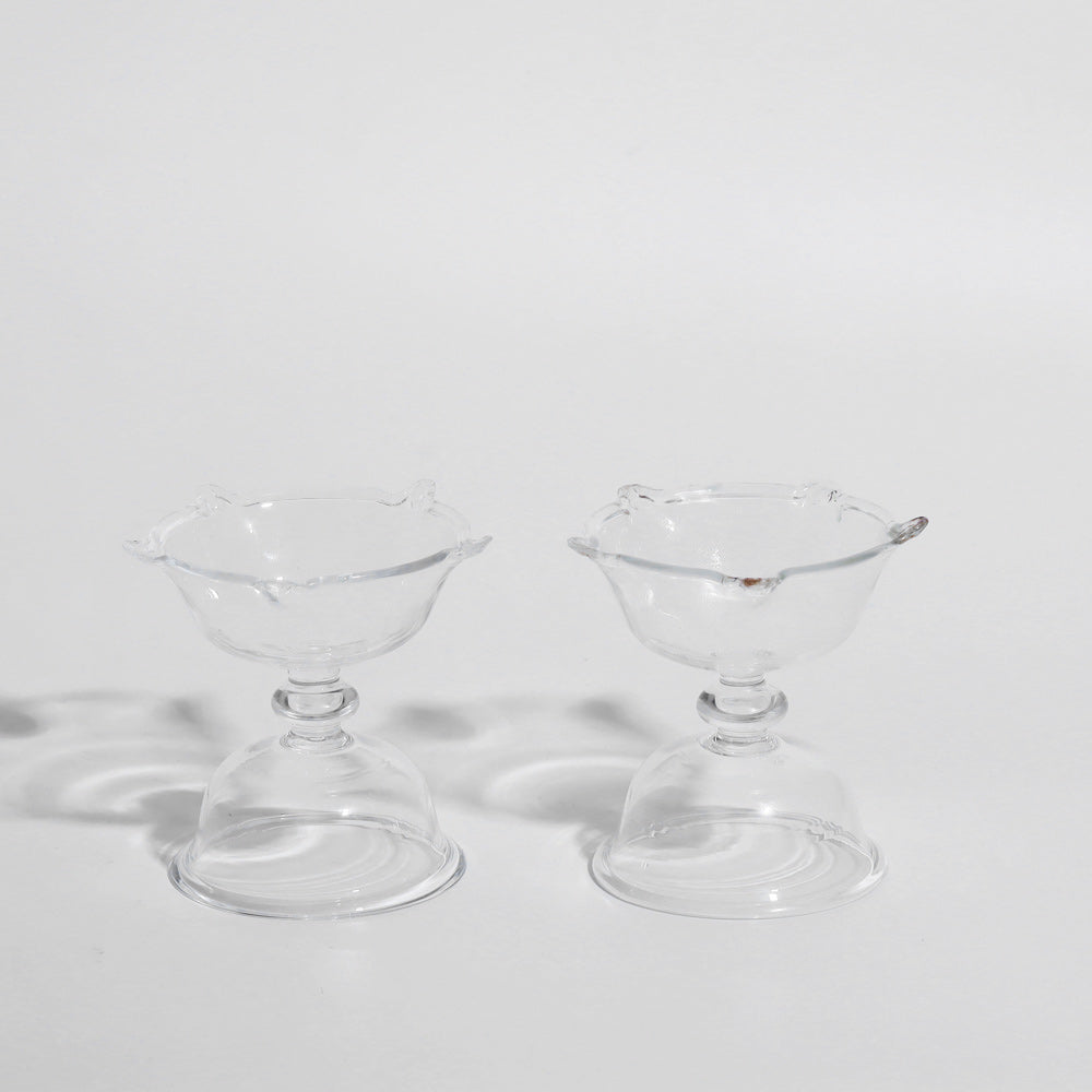 Aura Petals Diya, Set of 2 - Clear