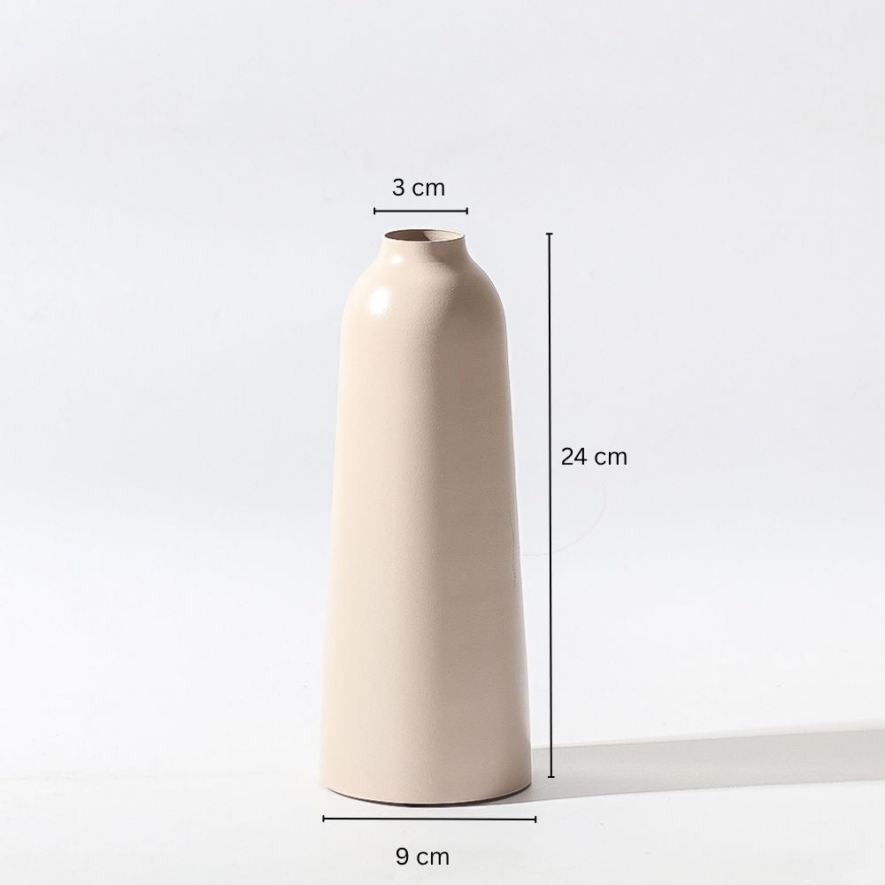 Aurora Metal Vase Medium - Taupe