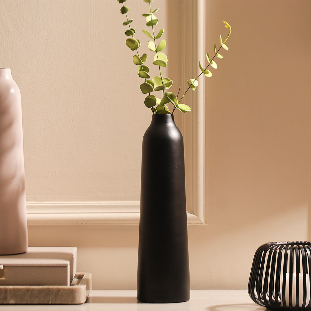 Aurora Metal Vase Large - Black