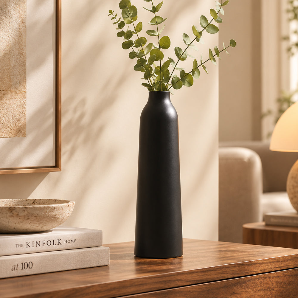 Aurora Metal Vase Large - Black