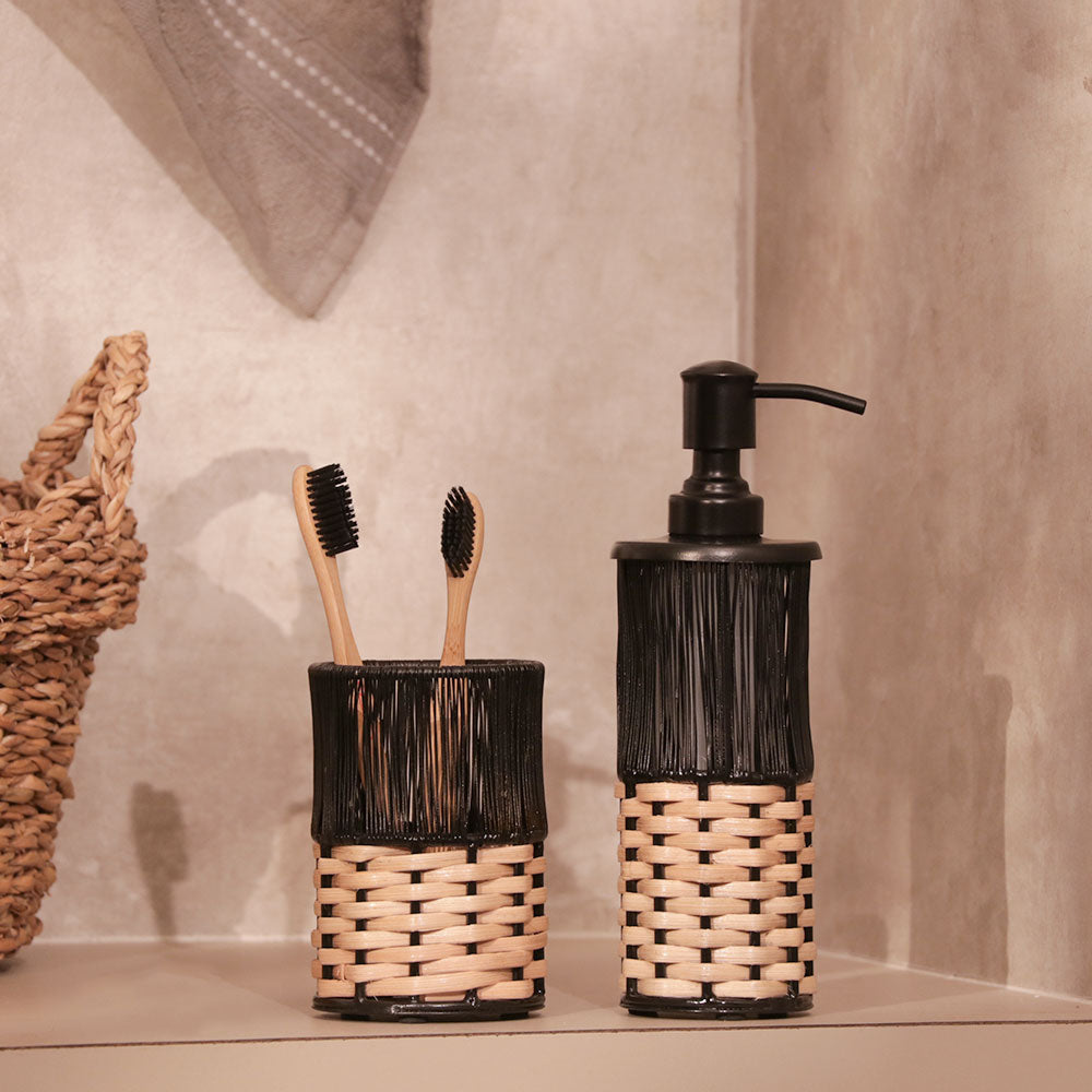 Ava Soap Dispenser - Beige Black