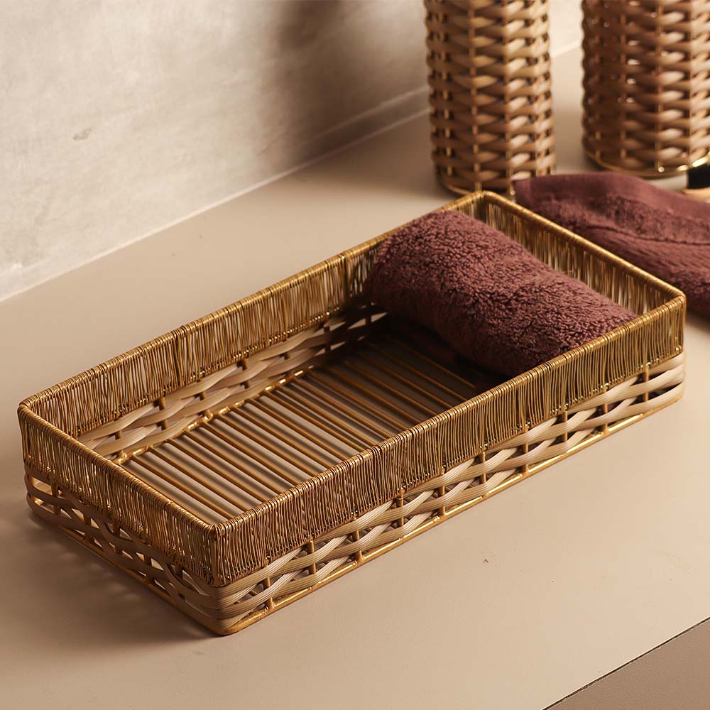 Ava Storage Tray Small - Honey Gold