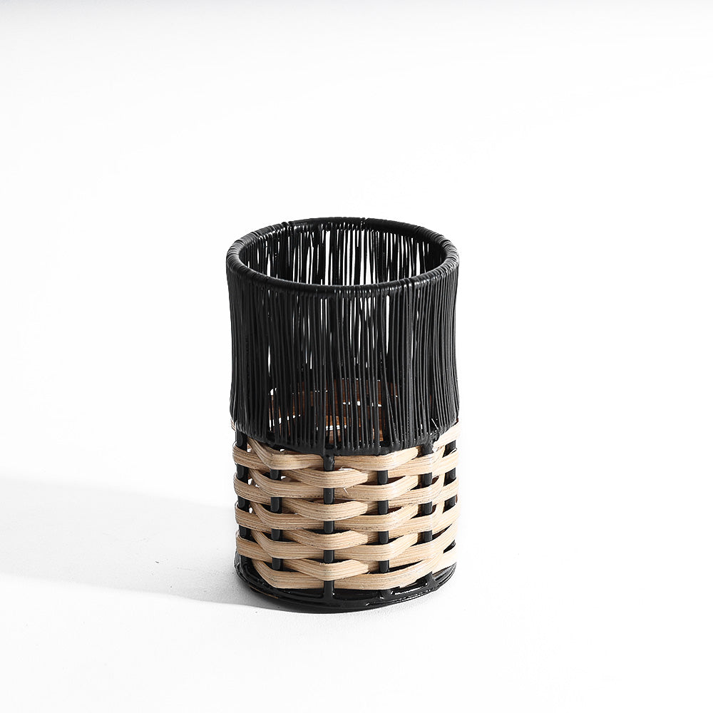 Ava Toothbrush Tumbler  - Beige Black