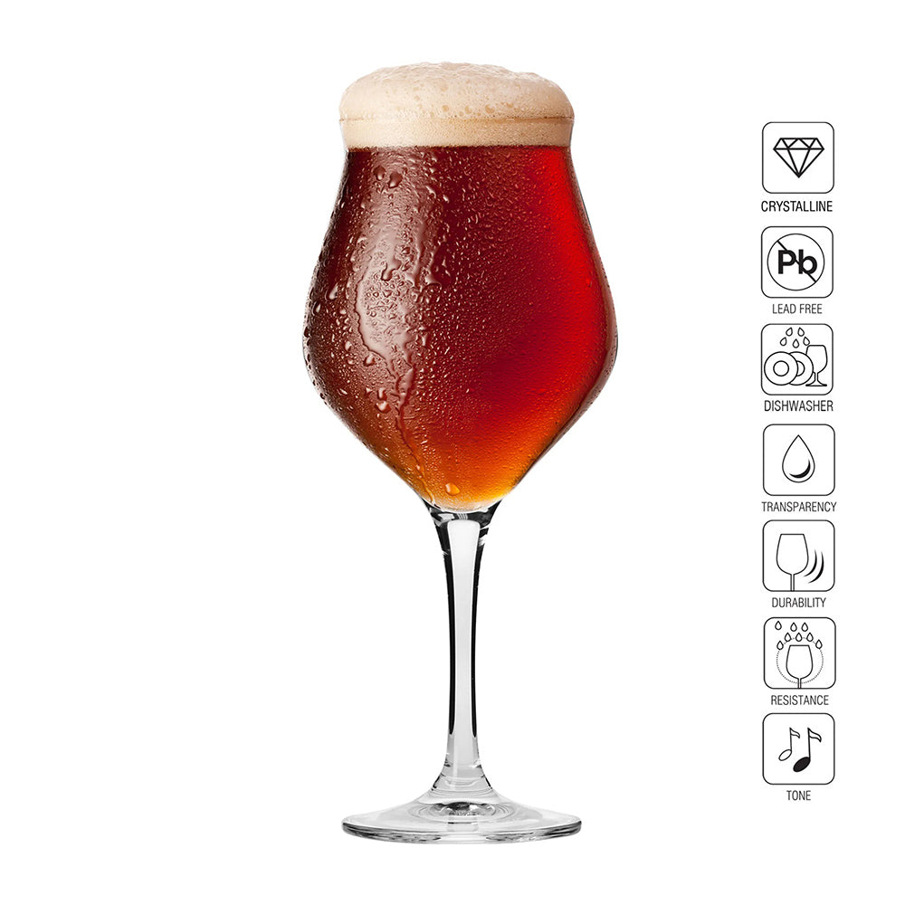 Avant-Garde Beer Glasses 420ml, Set of 4