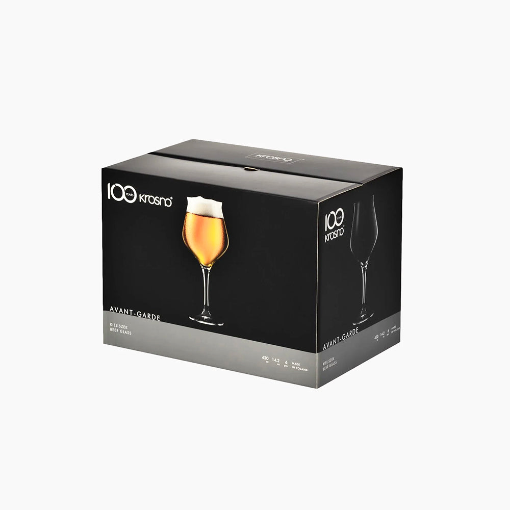 Avant-Garde Beer Glasses 420ml, Set of 4