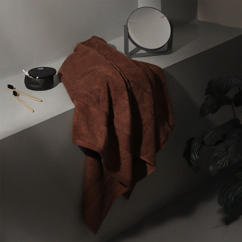 Avant Zero-Twist Cotton Bath Towel - Russet Brown