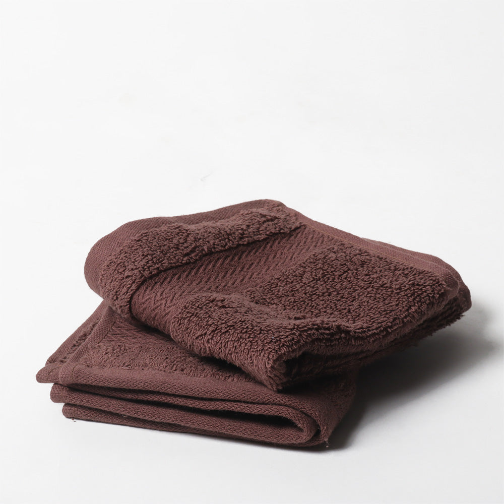 Avant Zero-Twist Cotton Hand Towels, Set of 2 - Russet Brown