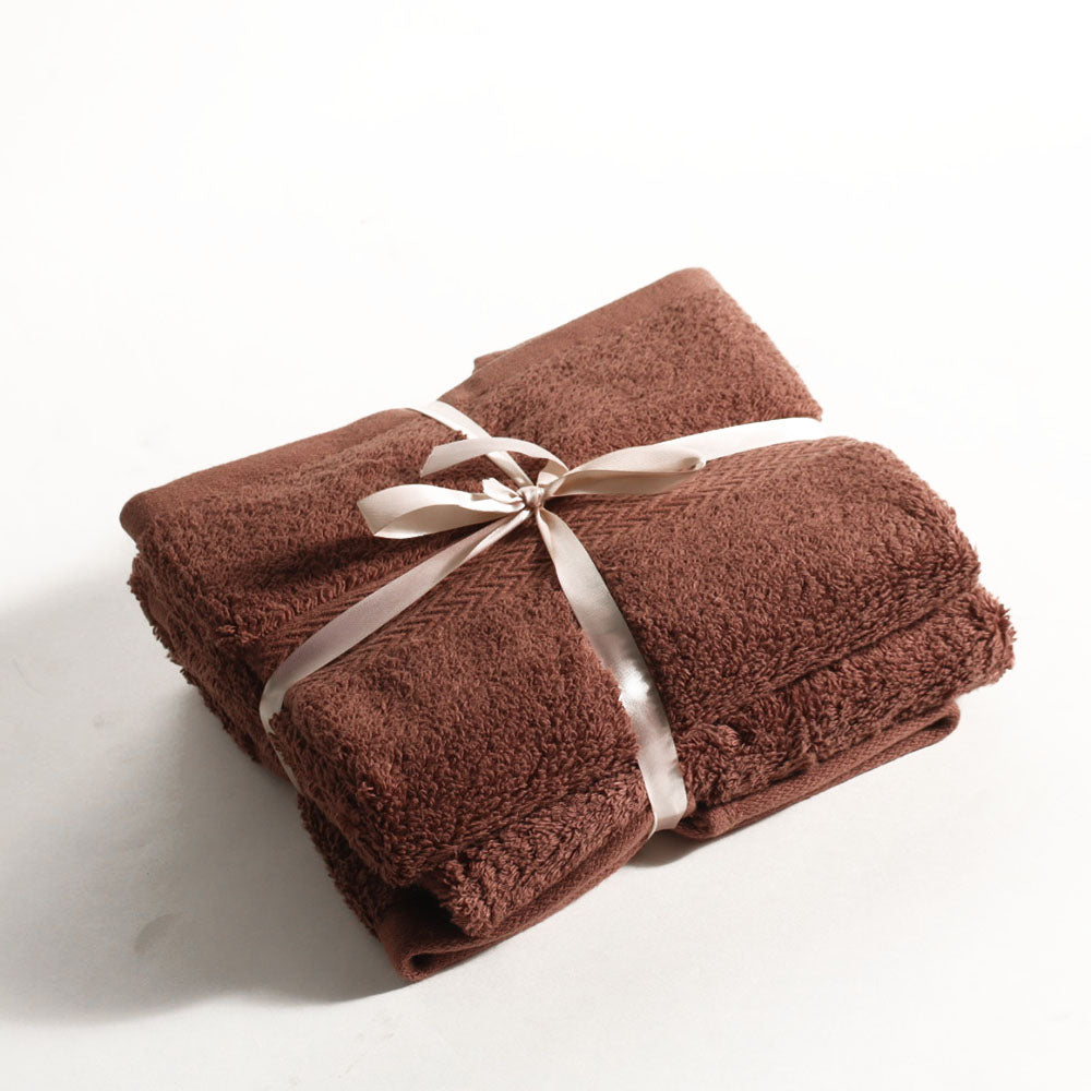 Avant Zero-Twist Cotton Hand Towels, Set of 2 - Russet Brown