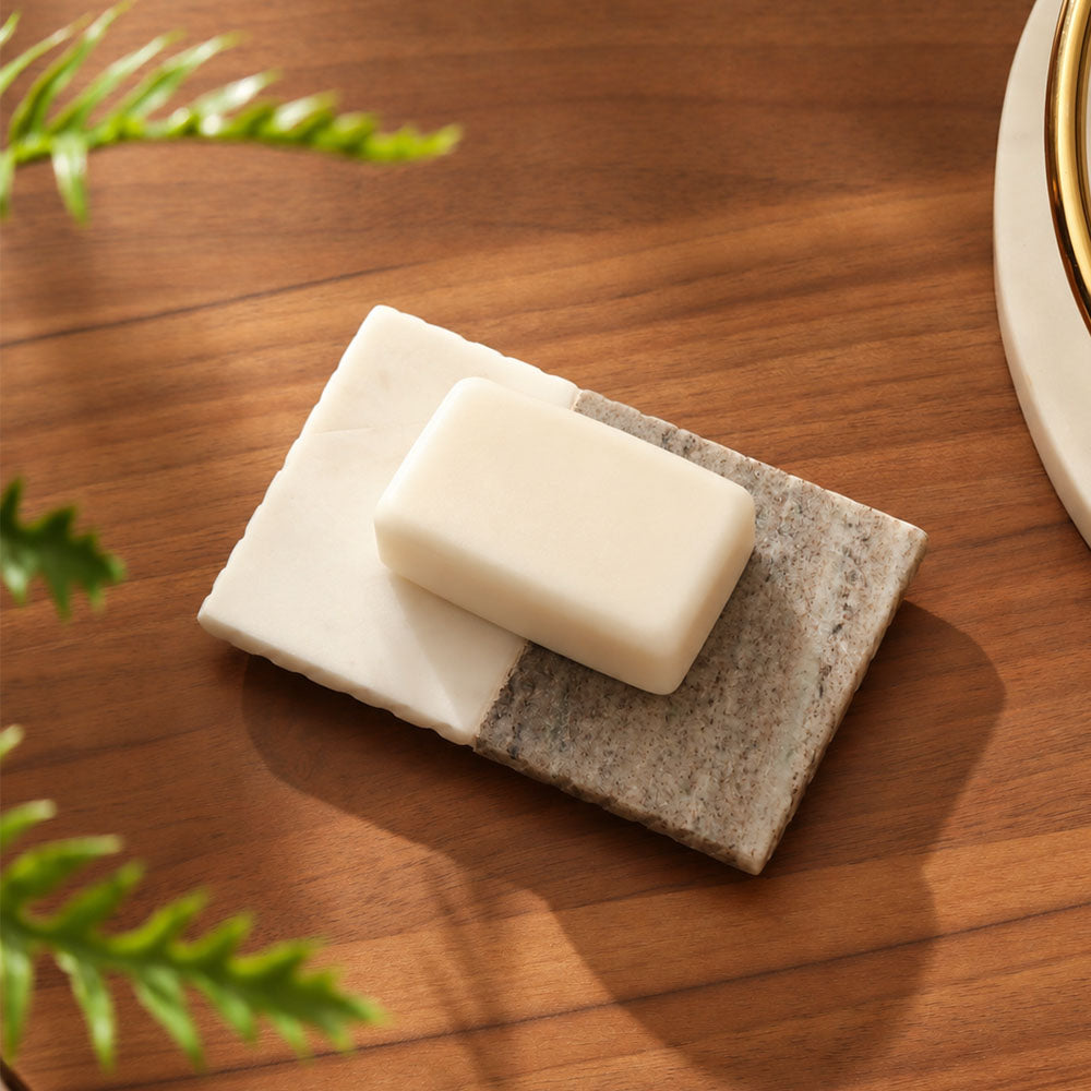 Avion Marble Soap Dish - Desert White