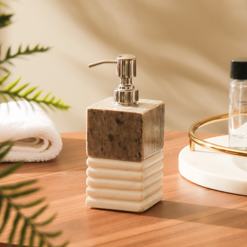 Avion Marble Soap Dispenser - Desert White