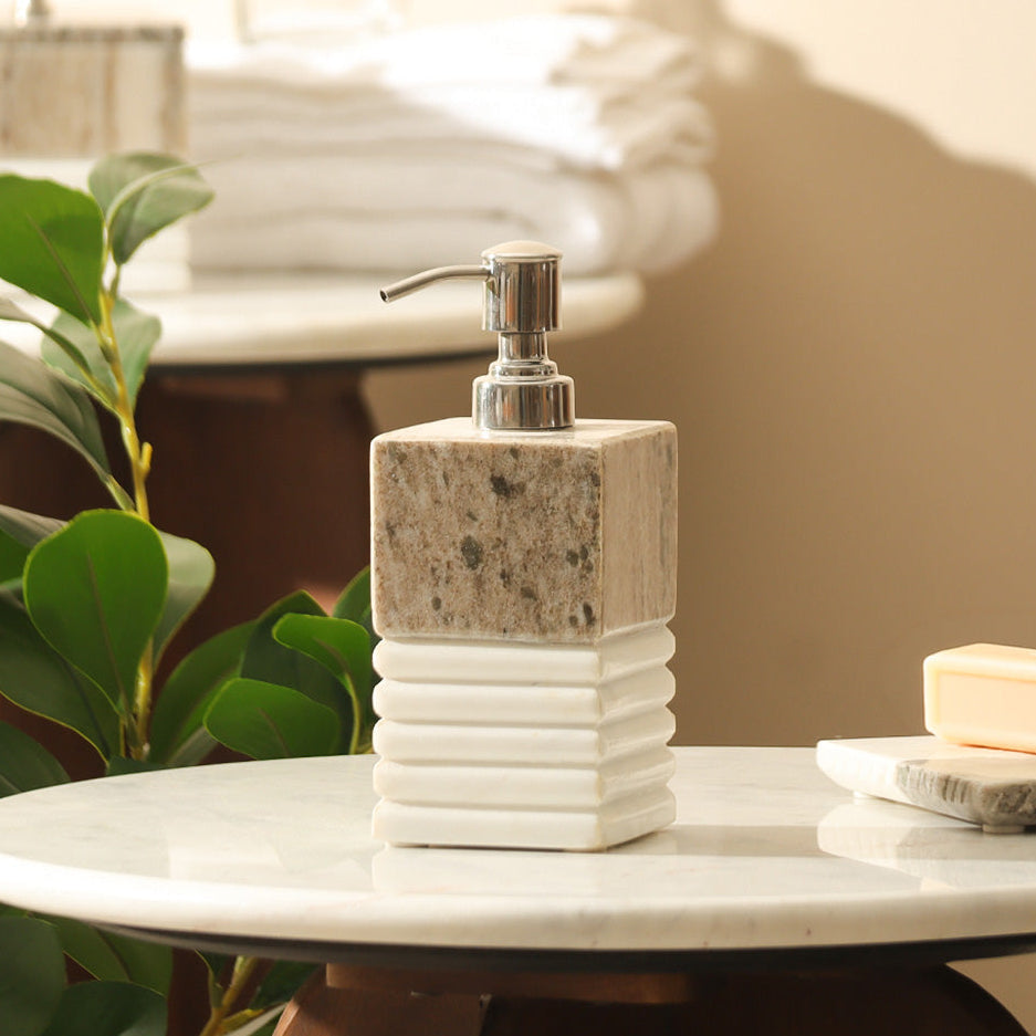 Avion Marble Soap Dispenser - Desert White
