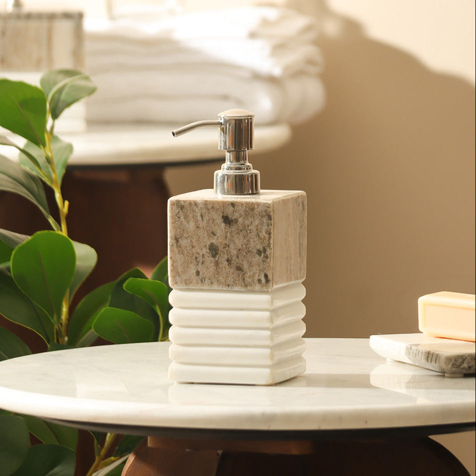 Avion Marble Soap Dispenser - Desert White