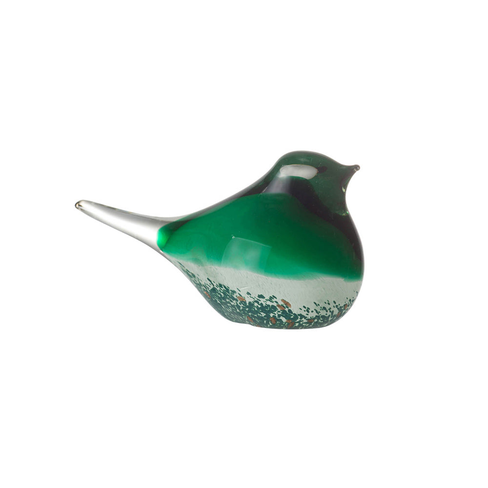 Avis Glass Decorative Sculptures, Set of 2 - Emerald