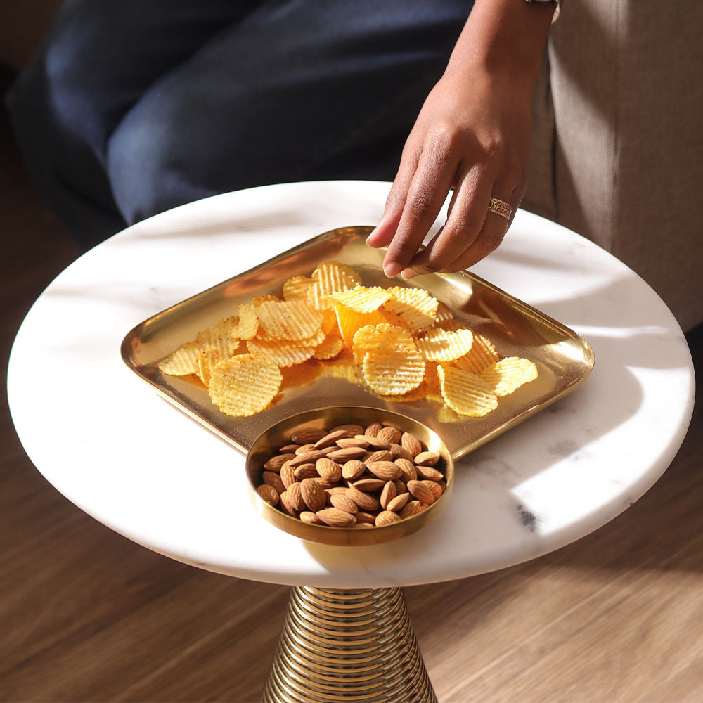 Avoir Sectioned Serving Plate - Gold