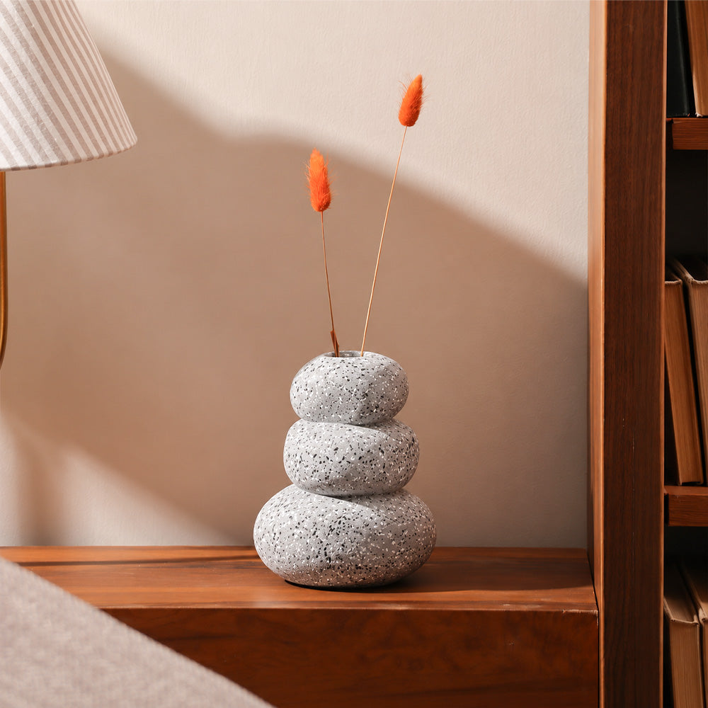 Avon Concrete Vase Small - Speckled Grey