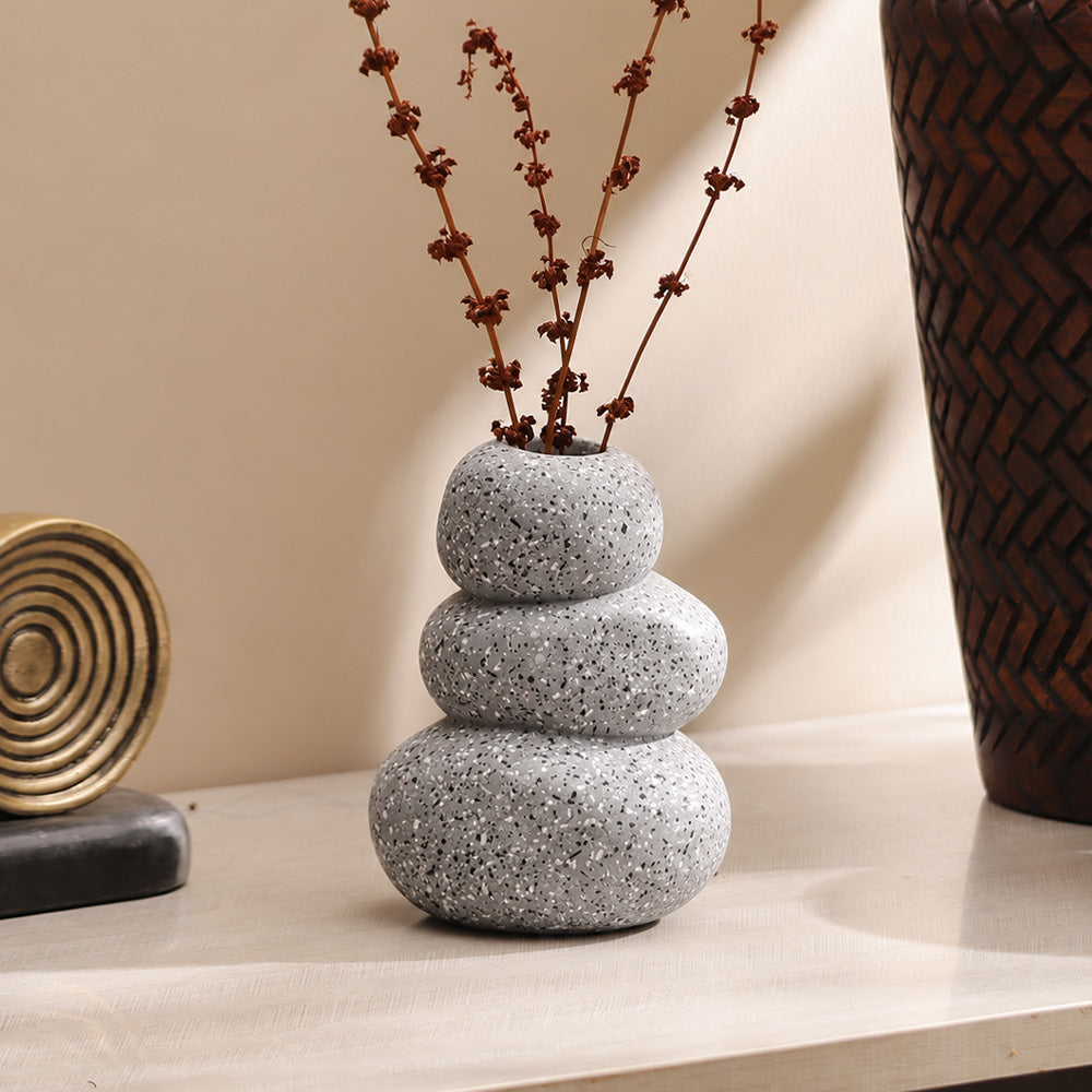 Avon Concrete Vase Small - Speckled Grey