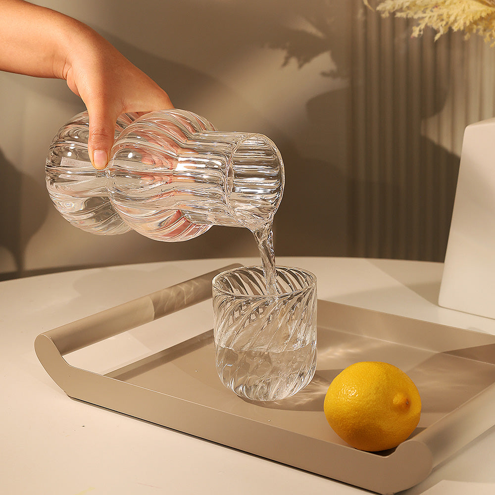 Infine Water Jug with Tumbler - Clear