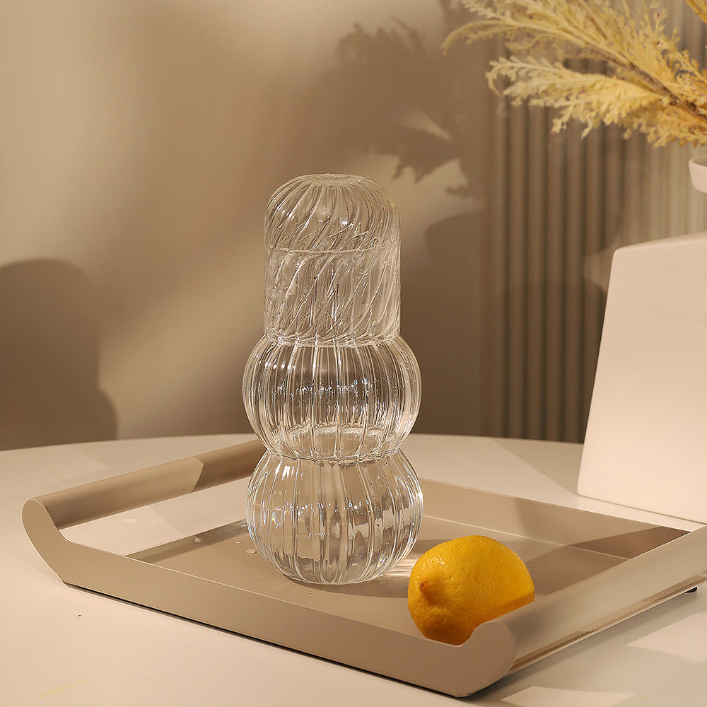 Infine Water Jug with Tumbler - Clear