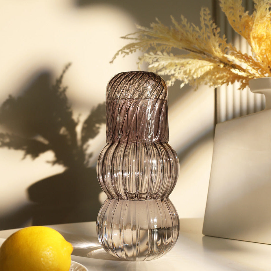 Infine Water Jug with Tumbler - Smoke