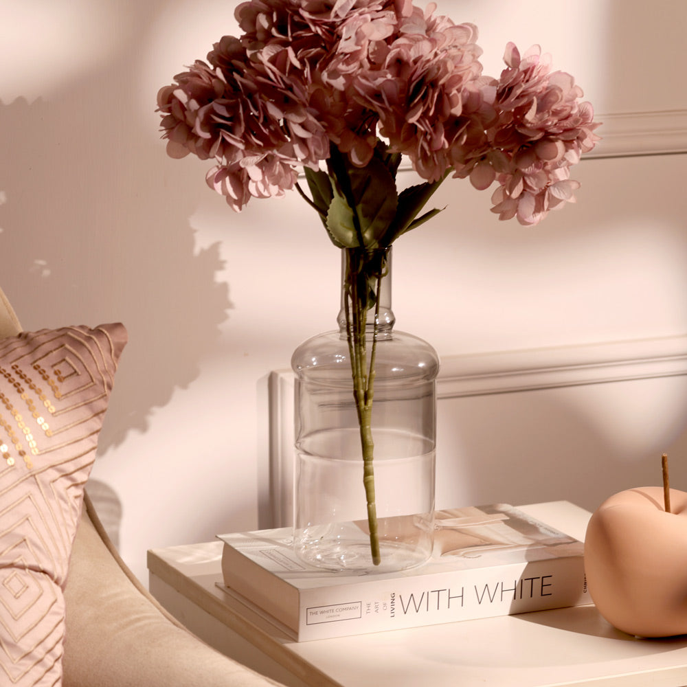 Laguna Bottle Vase Medium - Clear Smoke