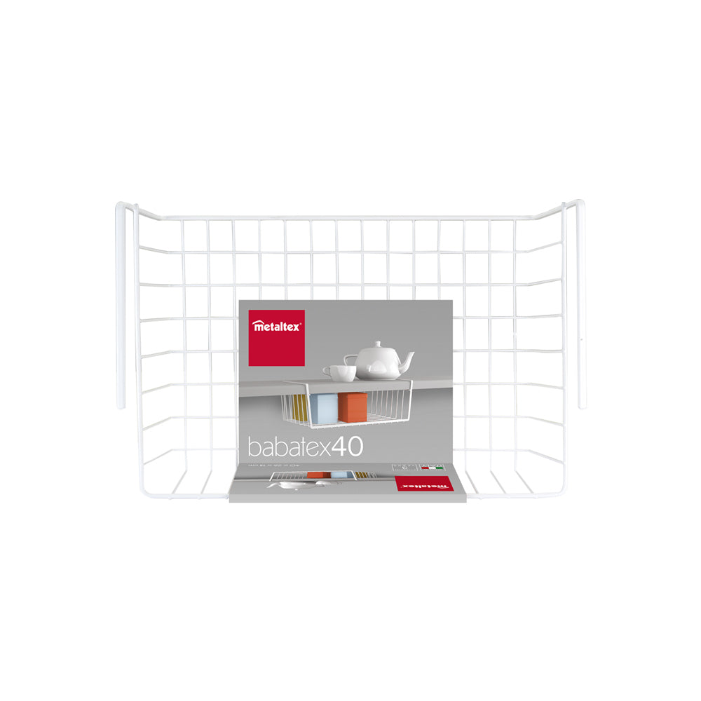 Babatex Undershelf Basket 40cm - White
