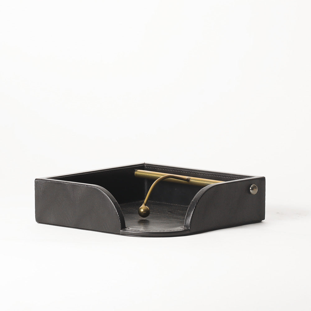 Wave Flat Napkin Holder - Black