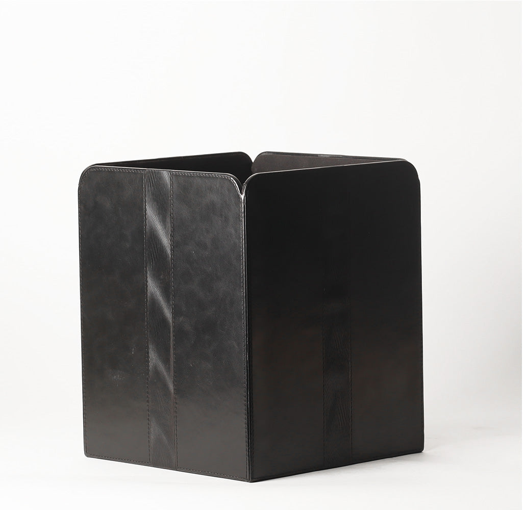 Wave Square Waste Bin - Black