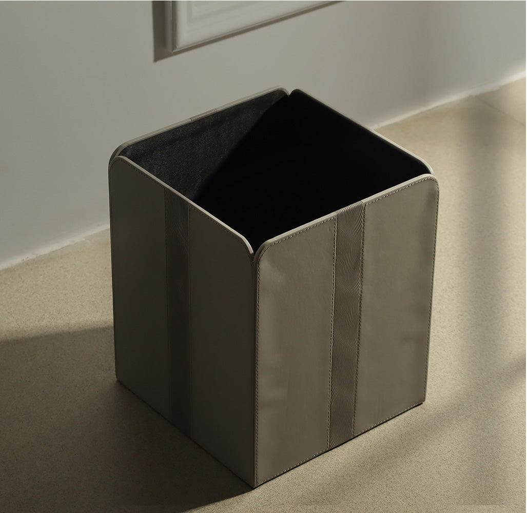 Wave Square Waste Bin - Grey