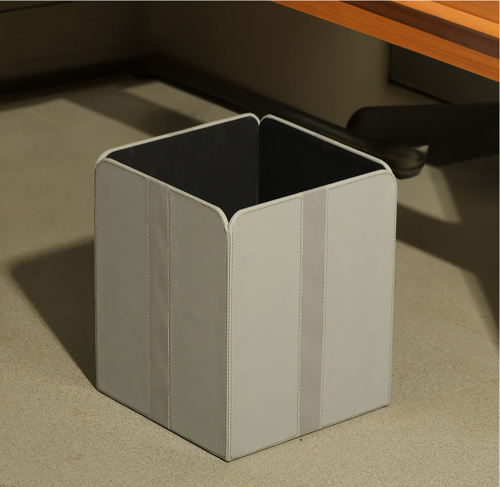 Wave Square Waste Bin - Grey