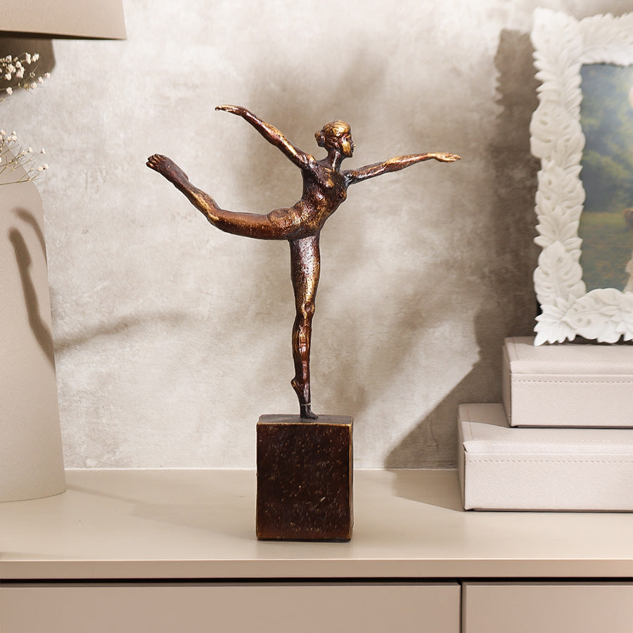 Ballet Woman Sculpture - Vintage Bronze