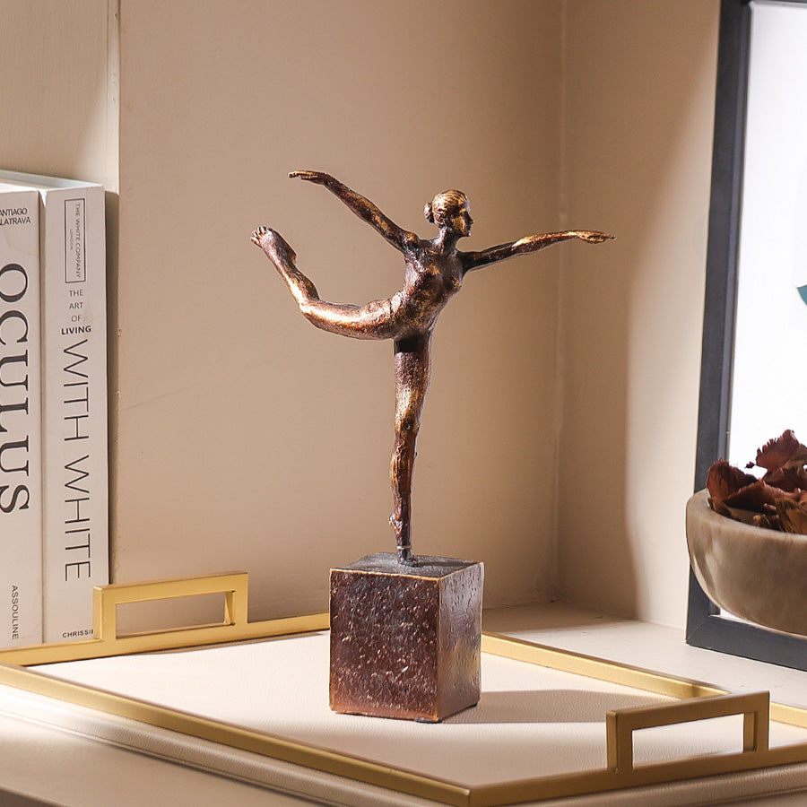 Ballet Woman Sculpture - Vintage Bronze