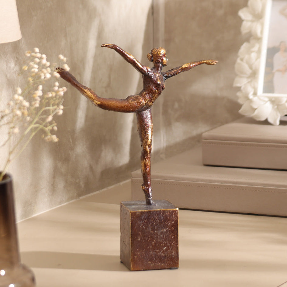 Ballet Woman Sculpture - Vintage Bronze