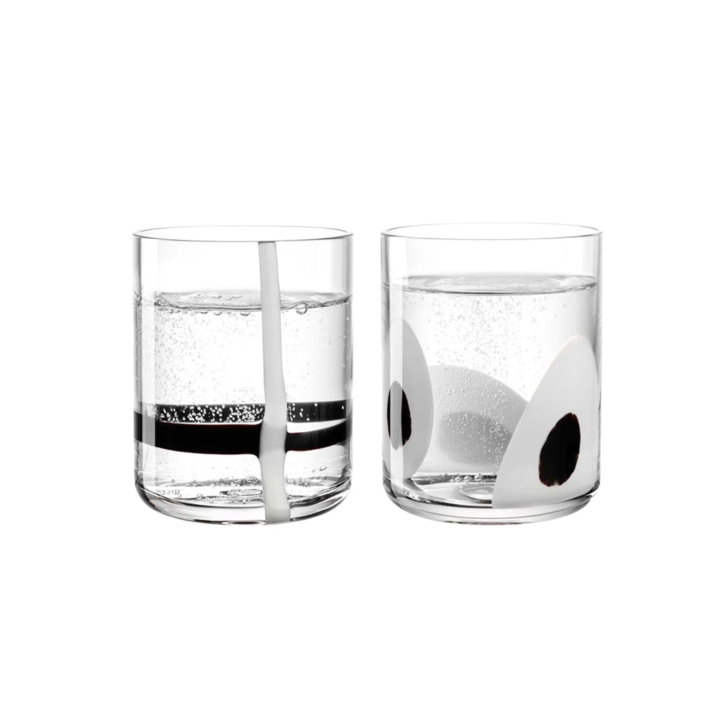 Banda Nera Drinking Glasses 300ml, Set of 2 - Assorted