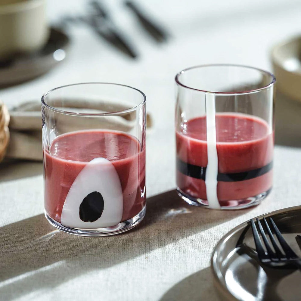 Banda Nera Drinking Glasses 300ml, Set of 2 - Assorted