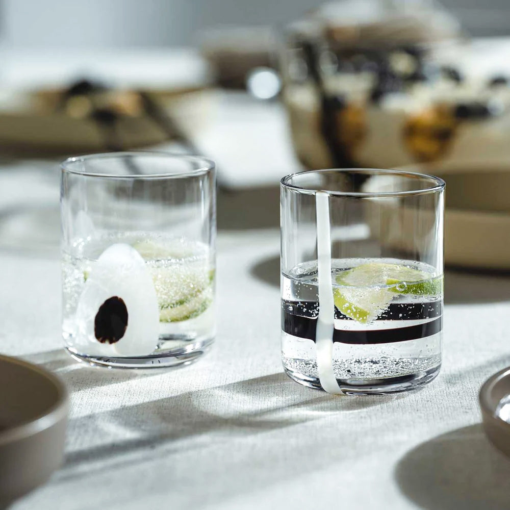 Banda Nera Drinking Glasses 300ml, Set of 2 - Assorted